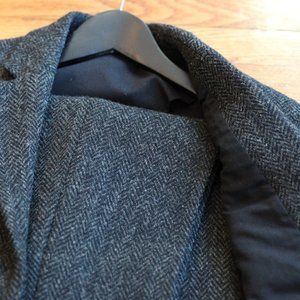ASOS Charcoal Grey Harris Tweed Wool Suit